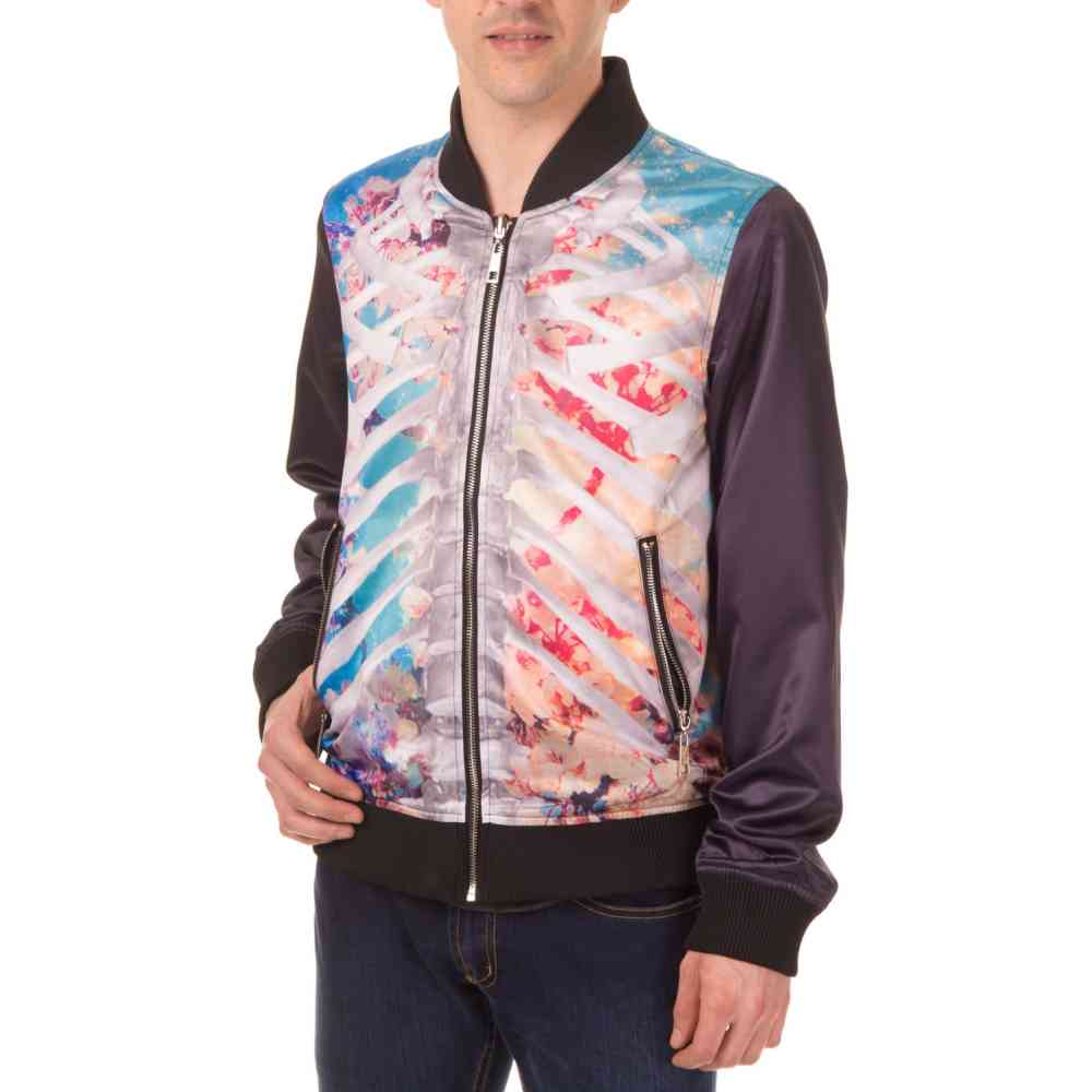 Banned - Ribcage & Skull Reversible Track jacket - Black